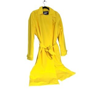 Lands' End Women's Yellow Trench Coat
